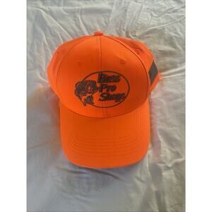 New! Bass Pro Shop Neon Orange Adjustable Snap Back Hat..